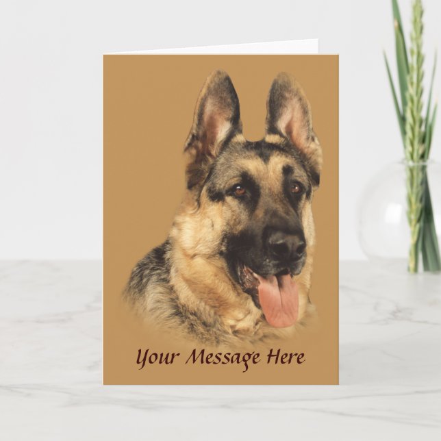 Schäferhund-sehr hübsche Gruß-Karte Karte (Vorderseite)