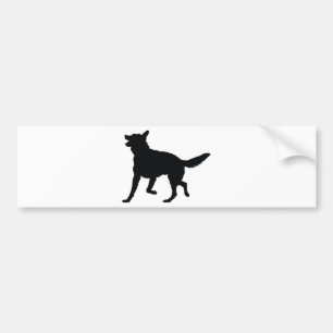 Schäferhund-Silhouette Autoaufkleber