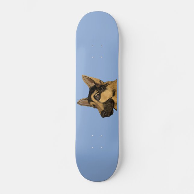 Schäferhund Skateboard (Vorderseite)