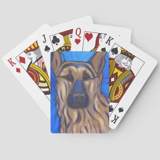 Schäferhund Spielkarten (Rückseite)
