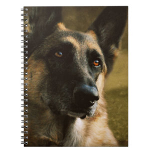Schäferhund-Spiralen-Anmerkungs-Bücher Notizblock