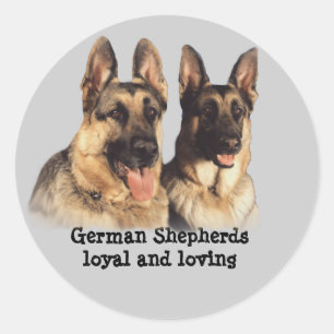 Schäferhund Stcker Runder Aufkleber