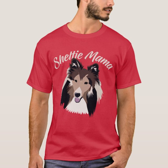 Schäferhund-T-Shirt Sheltie Mutter-Cute die T-Shirt (Vorderseite)