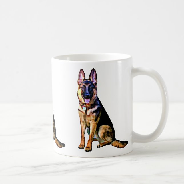 Schäferhund-Tasse Kaffeetasse (Rechts)