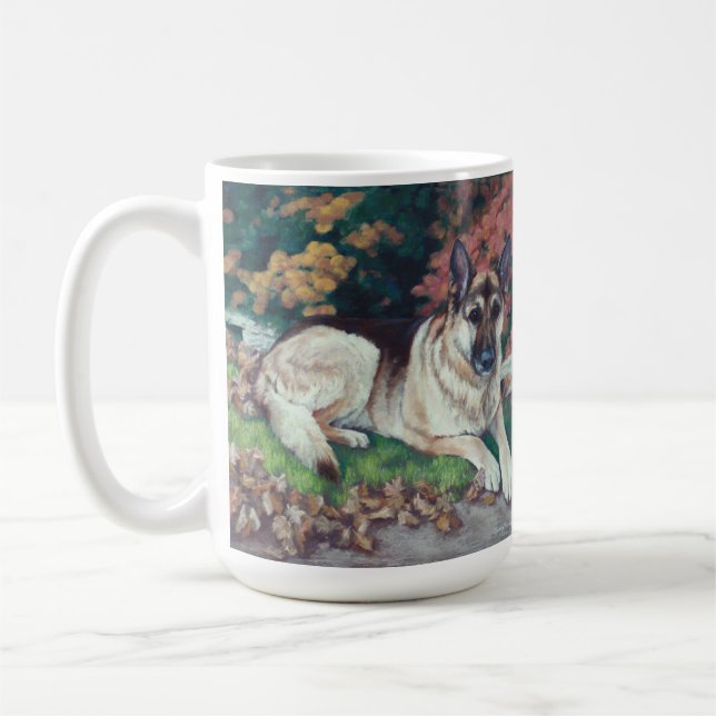 Schäferhund-Tasse Kaffeetasse (Links)