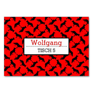 Schäferhund Tischkarten Tischnummer