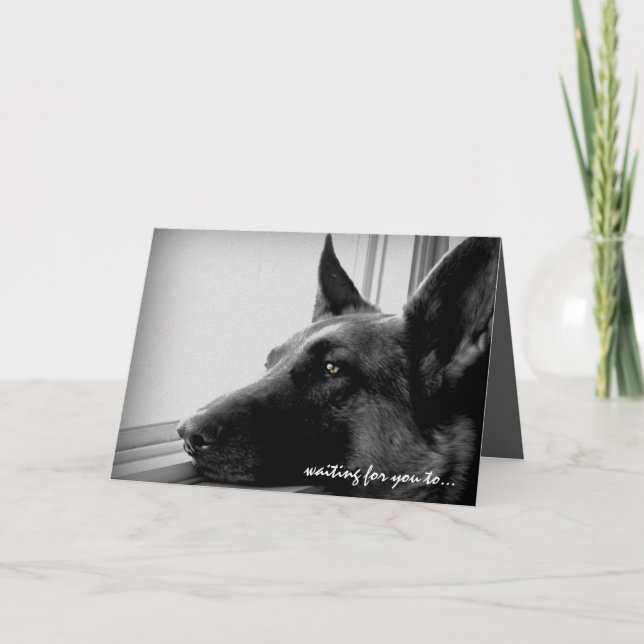 Schäferhund-Valentinstag-Karte Feiertagskarte (Vorderseite)