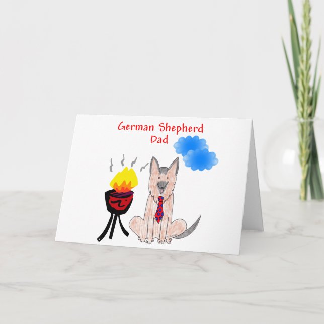Schäferhund-Vater-Karte Karte (Vorderseite)