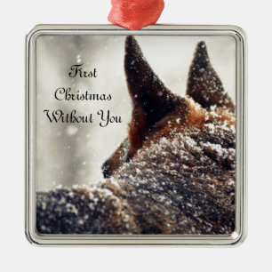 Schäferhund-verlorenes Haustier-Denkmal Ornament Aus Metall