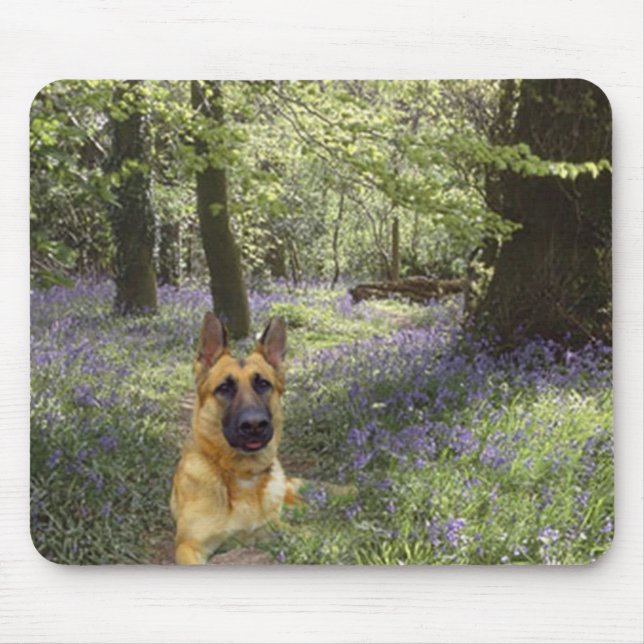 Schäferhund-Wald Mousepad (Vorne)