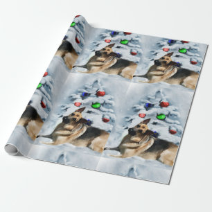 Schäferhund-Weihnachten Geschenkpapier