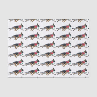 Schäferhund-Weihnachtsseidenpapier Seidenpapier