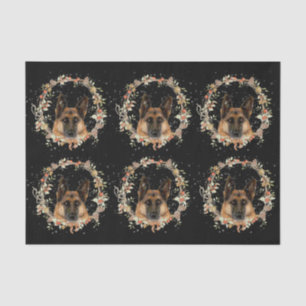 Schäferhund-Weihnachtsseidenpapier Seidenpapier