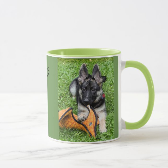 SCHÄFERHUND-WELPE TASSE (Rechts)