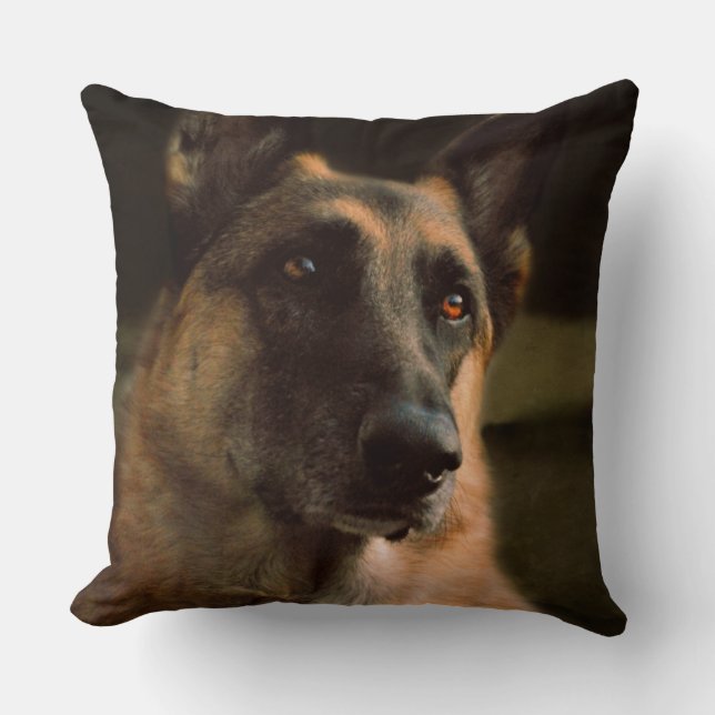 Schäferhund-Wurfs-Kissen Kissen (Vorderseite)