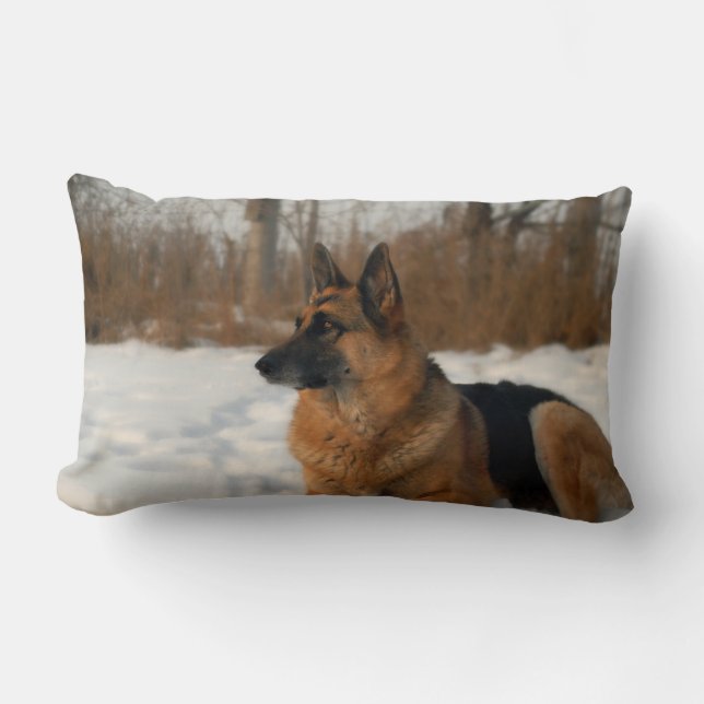 Schäferhund-Wurfs-Kissen Lendenkissen (Vorderseite)