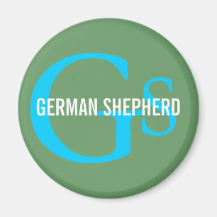 Schäferhund-Zucht-Monogramm-Entwurf Magnet