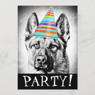 Schäferhundhund Einladung