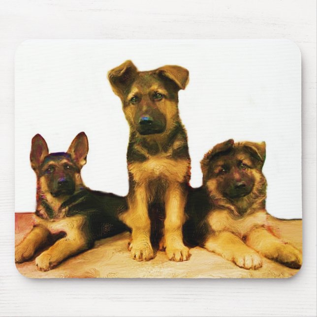 Schäferhundwelpen mousepad (Vorne)