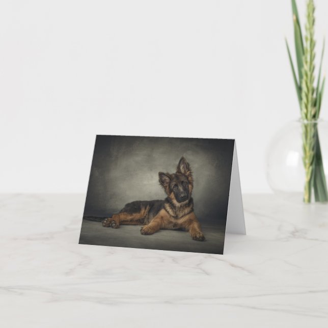 Schäferhundwelpenkarte Karte (Vorderseite)