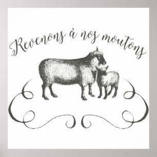 Schaffarm Funny French Expression Vintag Style Poster