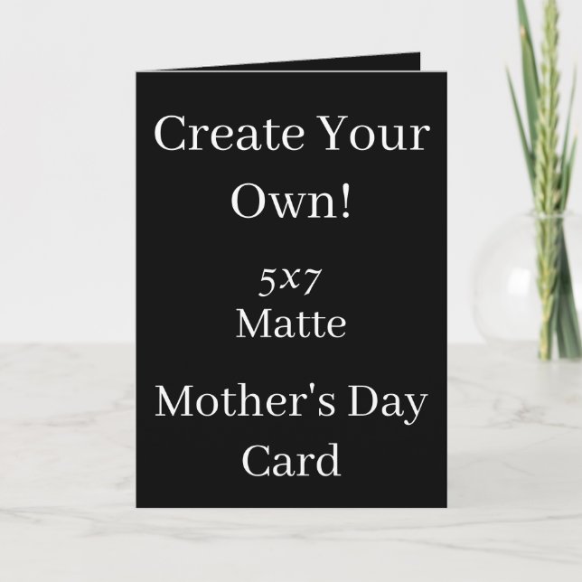 Schaffe deinen eigenen schwarzen Muttertag Karte (Vorderseite)