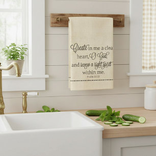 Schaffe in mir ein reines Herz Sacktuch Geschirrtuch