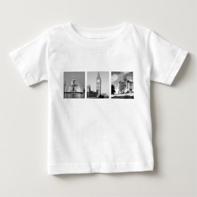 Schaffen-Ihr-Eigene 3 Foto-Collage Baby T-shirt (Vorderseite)