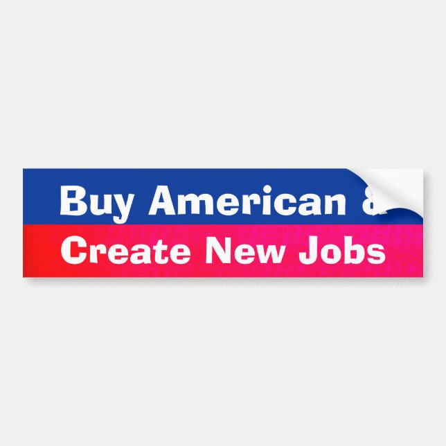 Schaffen Sie amerikanischen Job-Autoaufkleber Autoaufkleber (Vorne)