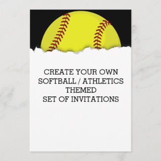 Schaffen Sie eine Softball-Spiel-themenorientierte Einladung