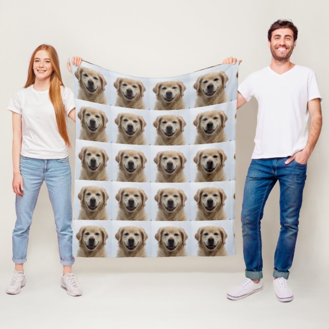 Schaffen Sie HundeFoto-Haustier-Welpen-Muster Fleecedecke (Beispiel)