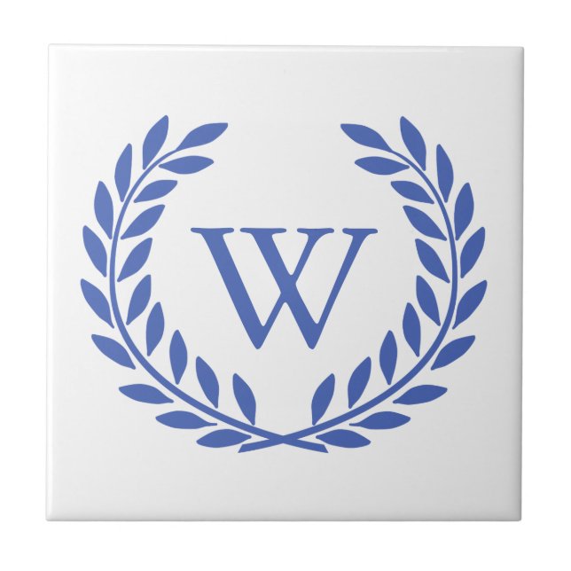 Schaffen Sie Ihr dekoratives Kranz-Monogramm Fliese (Vorderseite)