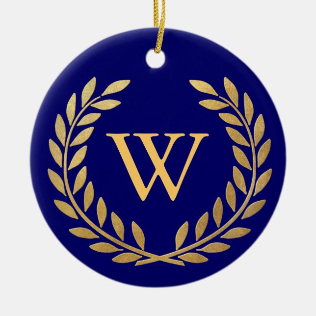 Schaffen Sie Ihr dekoratives Monogramm Keramikornament (Vorne)