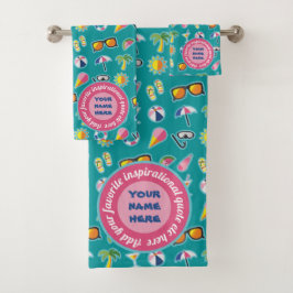 Schaffen Sie Ihr eigenes aquamarines Badhandtuch Set