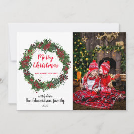 Schaffen Sie Ihr eigenes Foto Frohe Weihnachtsfeie Feiertagskarte