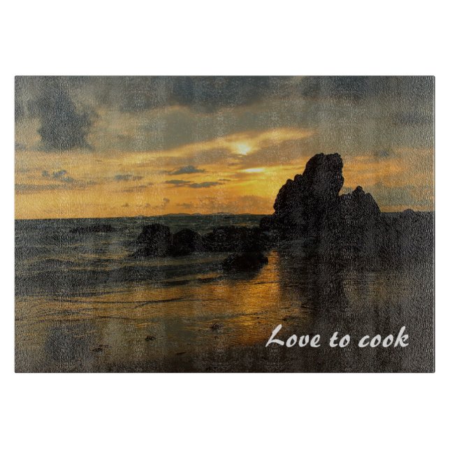 Schaffen Sie Ihr eigenes hackendes Glasbrett Schneidebrett (Vorderseite)