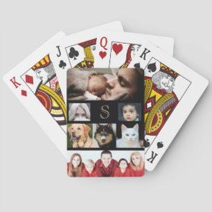 Schaffen Sie Ihre eigene 7 Foto-Collage mit Spielkarten