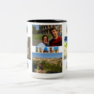 Schaffen Sie Ihre eigene Foto-Collage Zweifarbige Tasse