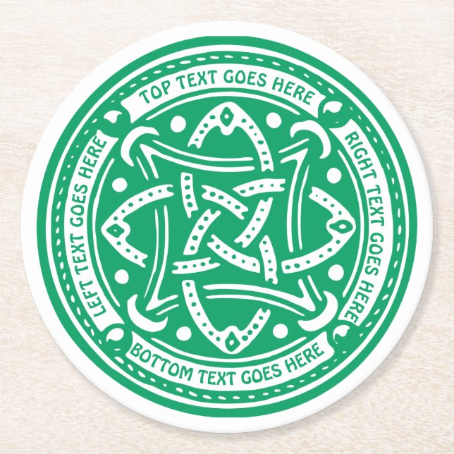 Schaffen Sie Ihre eigenen keltischen Runder Pappuntersetzer (Vorderseite)