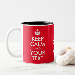 Schaffen Sie Ihre Selbst behalten Ruhe und Ihren Zweifarbige Tasse