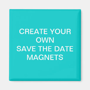 Schaffen Sie Ihre Selbst Save the Date Magnet-Aqua Magnet