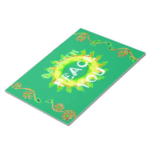 Schaffen Sie sich einen schönen Tag Frieden mit Ih Notizblock