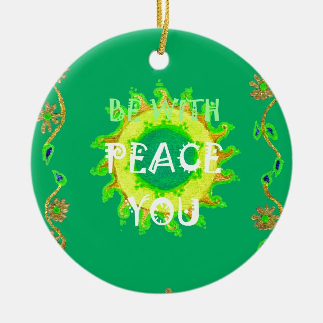 Schaffen Sie sich einen schönen Tag Frieden mit Ih Weihnachtsschmuck (Vorne)
