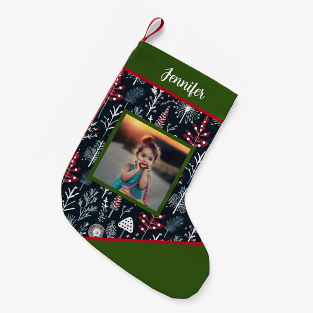 Schaffen Sie sich Ihr eigenes Foto Weihnachten kle Kleiner Weihnachtsstrumpf (Vorderansicht (hängend))