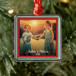 Schaffen Sie sich Ihr eigenes Foto Weihnachtsgepäc Ornament Aus Metall