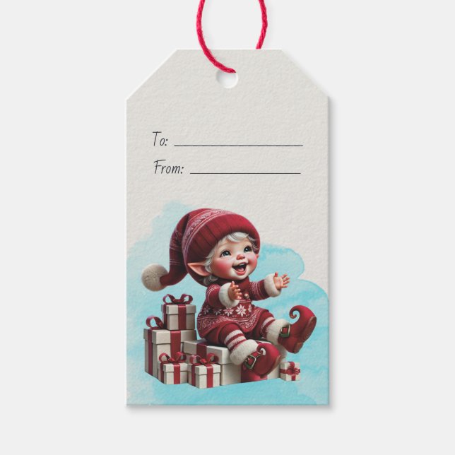 Schaffen Sie sich Ihr eigenes fröhliches Weihnacht Geschenkanhänger (Vorderseite)