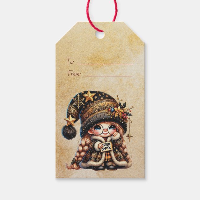 Schaffen Sie sich Ihr eigenes magisches Weihnachts Geschenkanhänger (Vorderseite)