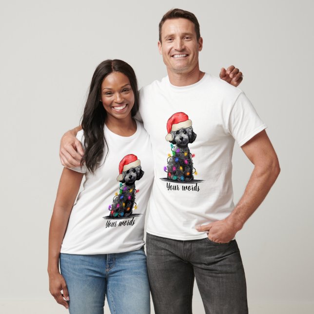 Schaffen Sie sich Ihren eigenen Weihnachts-Poodle- T-Shirt (Unisex)