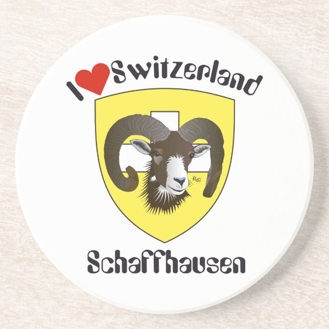 Schaffhausen Schweiz BierŌ Untersetzer (Vorne)
