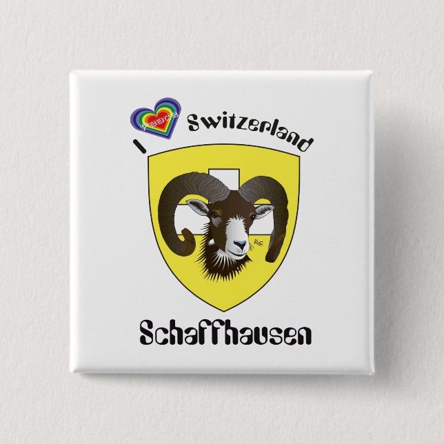 Schaffhausen Schweiz Button (Vorderseite)